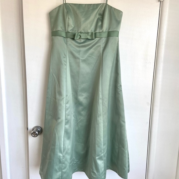 David's Bridal Dresses Davids Bridal Green Dress Gown Poshmark